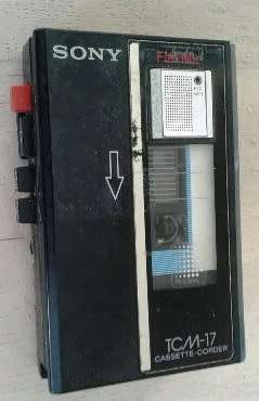 Vintage Retro SONY  mini Portable   Cassette Recorder